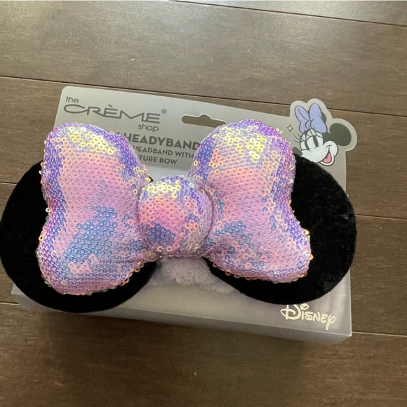 Disney Minnie Mouse The Crème Shop 3D Plush Spa Makeup Headband New In Package - Picture 5 of 5